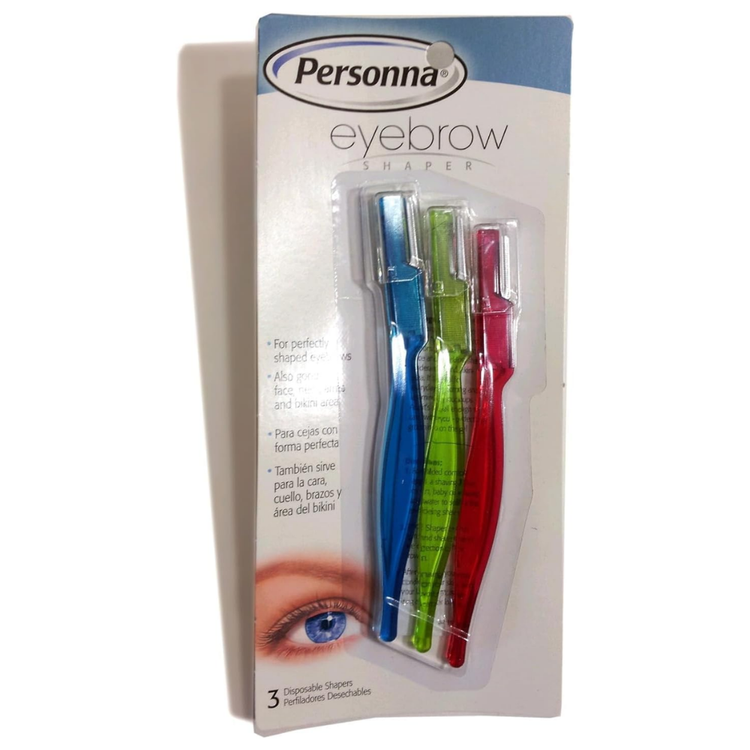 American Personna Eyebrow Shaper perfiladores 3-pack, disposable eyebrow grooming tools, with precision tips for shaping brows.