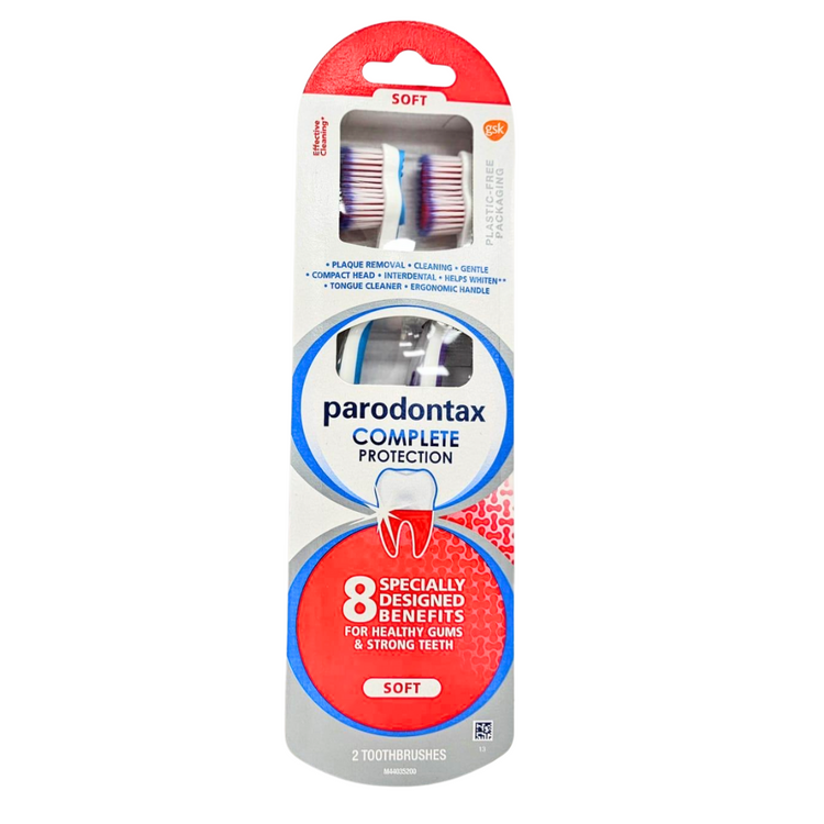 PARODONTAX Pronamel toothbrush from Farmacias Savia with soft bristles and ergonomic handle for gentle cleaning.