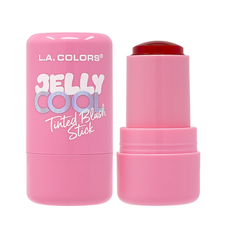 Farmacias Savia L.A. Colors Jelly Cool Blush Tint Stick in pop pink, creamy blush product with a smooth application.