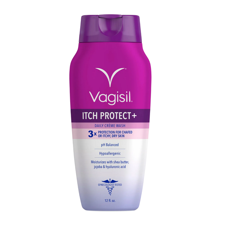 Vagisil Scentsitive Scents Itch Protect Intimate Wash in 12oz bottle, gentle feminine hygiene product with soothing formula.