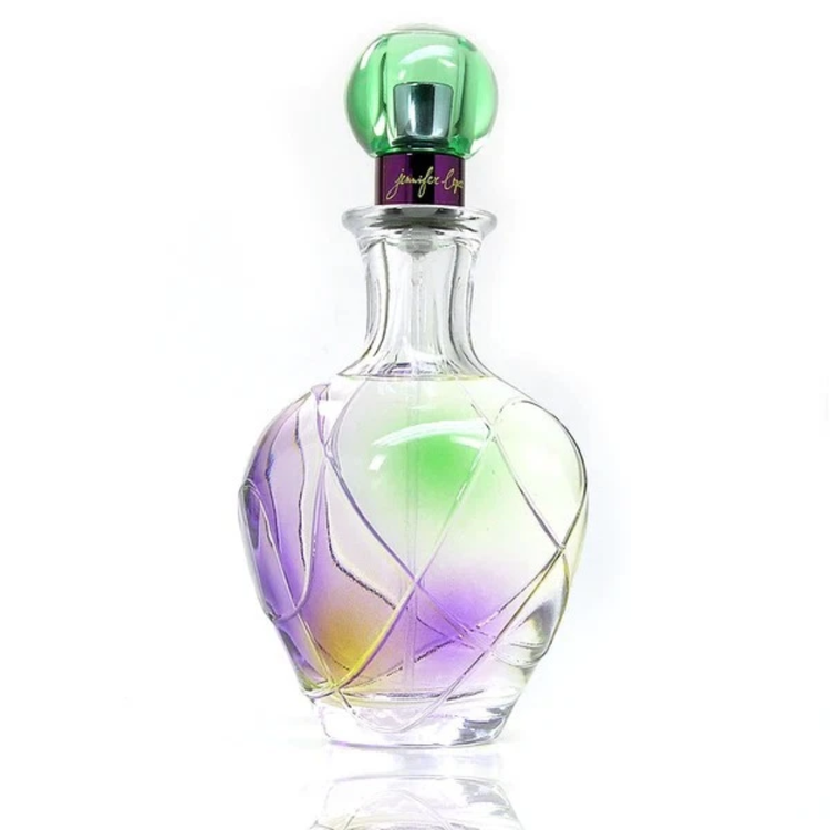 Jennifer Lopez Live Eau de Parfum for women in a 3.4oz bottle, featuring a sleek perfume design with a transparent glass container.
