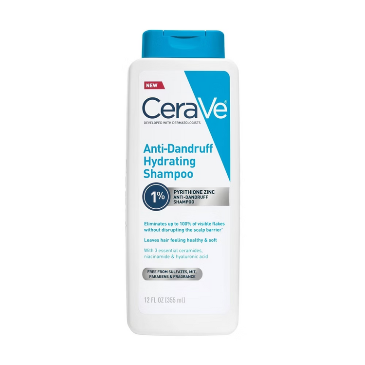 CeraVe Anti-Dandruff Scalp Care Shampoo 12 oz bottle, moisturizing shampoo for dandruff relief and healthy scalp care.