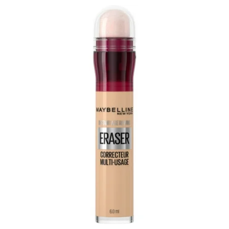 Maybelline Instant Age Rewind Concealer in shade 120 Light, with applicator, designed to erase dark circles and imperfections.