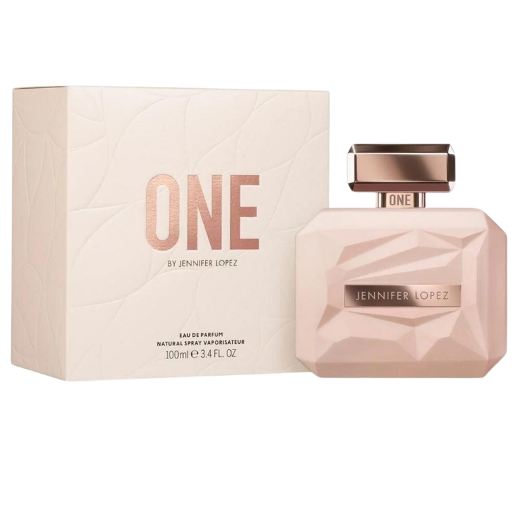 Jennifer Lopez One Eau de Parfum Woman 3.4oz bottle with sleek design, showcasing the fragrance for women.