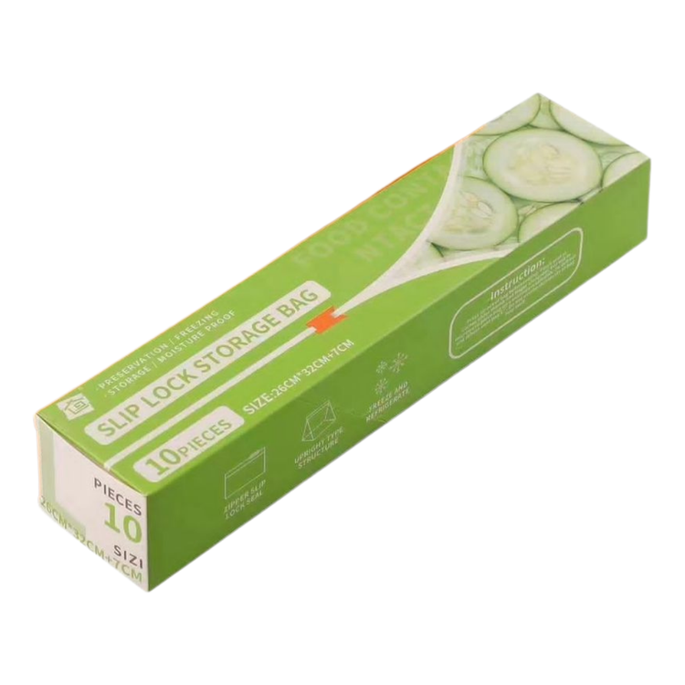 Farmacias Savia Slip Lock Storage Bags 10-pack in clear plastic with secure slide lock closure for food or storage use.