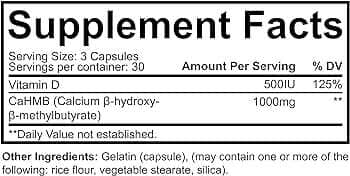 HMB supplement capsules for joint support by PoorBoySupplements.com, showing a bottle of NutraKey HMB Strength & Recovery.