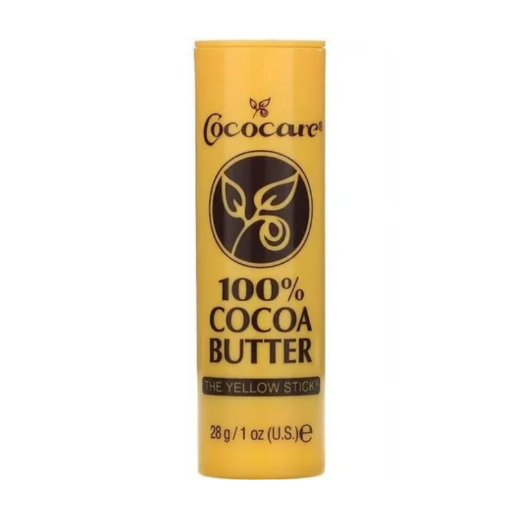 Cococare 100% cocoa butter stick for skincare, 1 oz, natural moisturizing product with smooth, creamy texture.