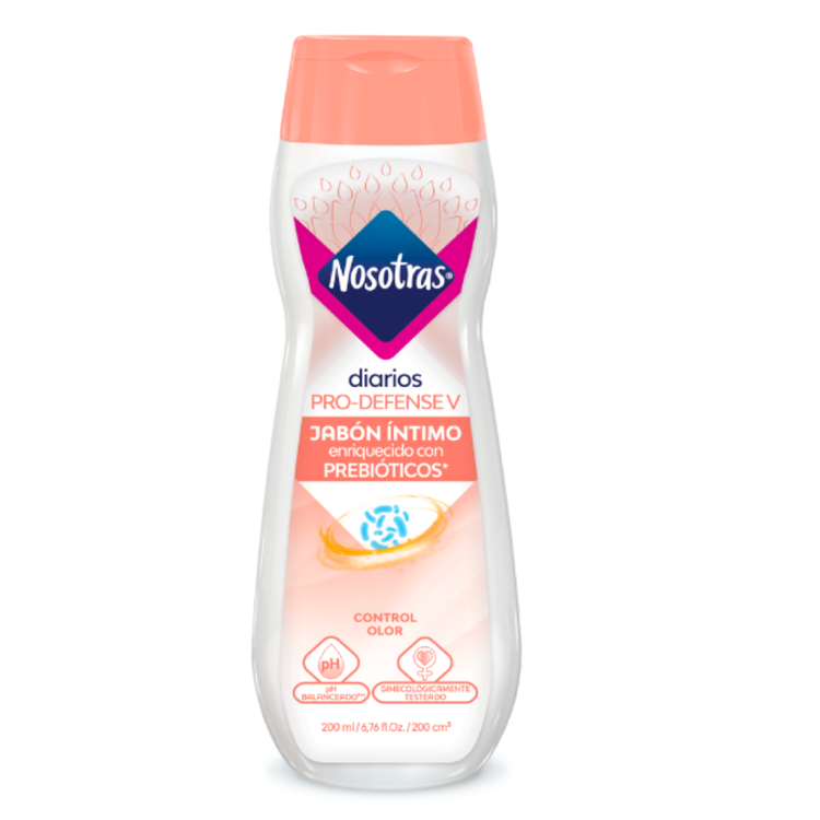 Nosotras Pro-Defens intimate hygiene soap in 7oz bottle, gentle formula for feminine cleanliness, made by Farmacias Savia.