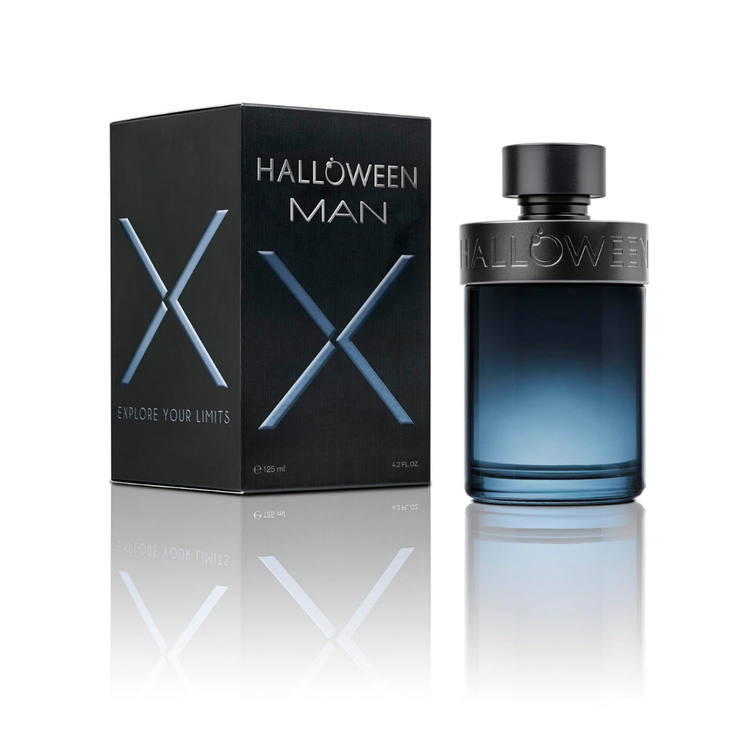 Halloween Man X Eau de Toilette perfume bottle from Farmacias Savia, featuring a sleek design in a 4.2oz size.