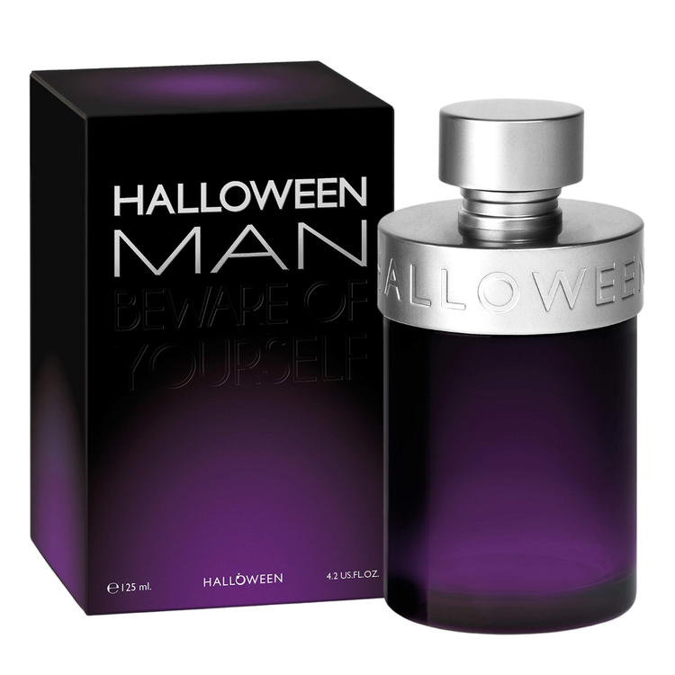 Halloween Man Eau de Toilette spray for men by Farmacias Savia, 4.2 fl oz bottle with dark and stylish packaging.
