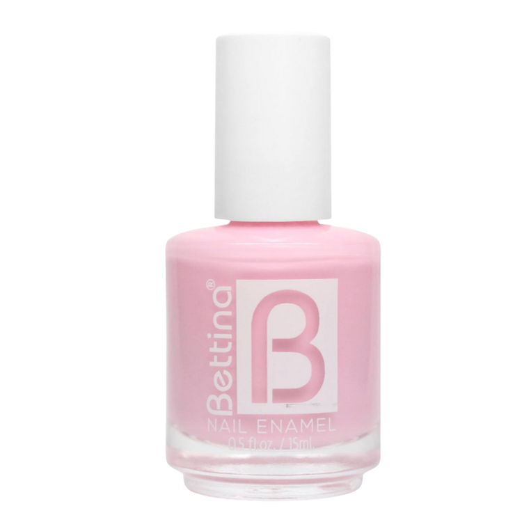 Farmacias Savia Bettina Cotton Candy nail polish 0.5oz bottle with soft pink color and glossy finish.