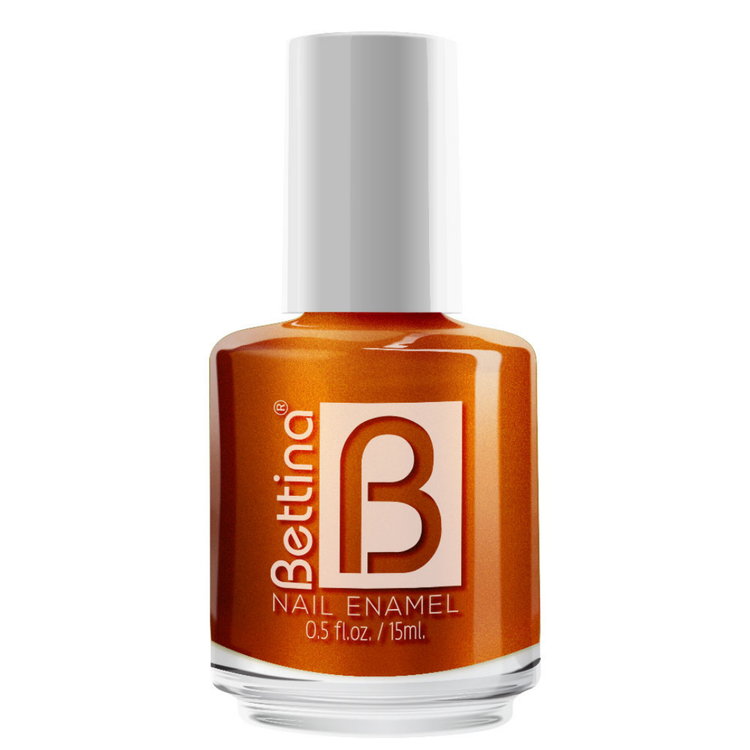 Farmacias Savia Bettina Canyon 1440 nail polish bottle with black cap and clear glass showing light beige nail color.