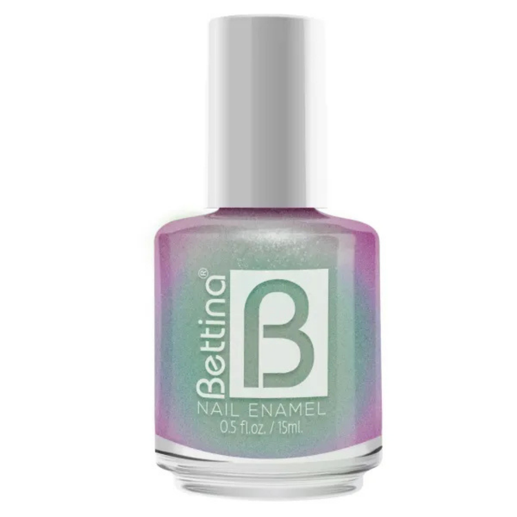 Esmalte Bettina Playa N. 1587 nail polish in 0.5oz bottle, featuring vibrant coral-orange shade from Farmacias Savia cosmetics.