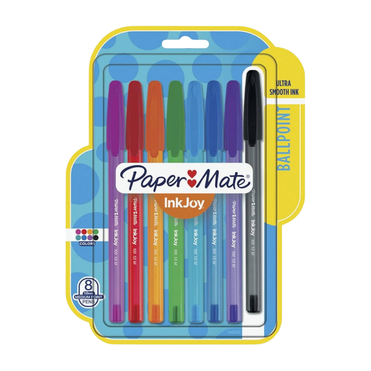 Six Paper Mate InkJoy Fashion retractable gel pens in assorted colors, perfect for school or office use.