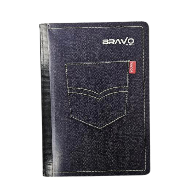 Small Bravo notebook with 200 pages, ideal for school use, featuring a durable cover and lined pages, by Farmacias Savia.