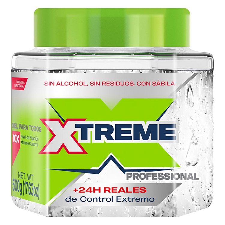 Xtreme Professional Styling Gel by Farmacias Savia in a 17.63 oz container, used for strong hair hold and styling.
