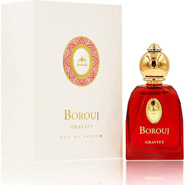 Unisex Borouj Gravity EDP perfume spray 2.8 oz with sleek bottle design from Farmacias Savia.