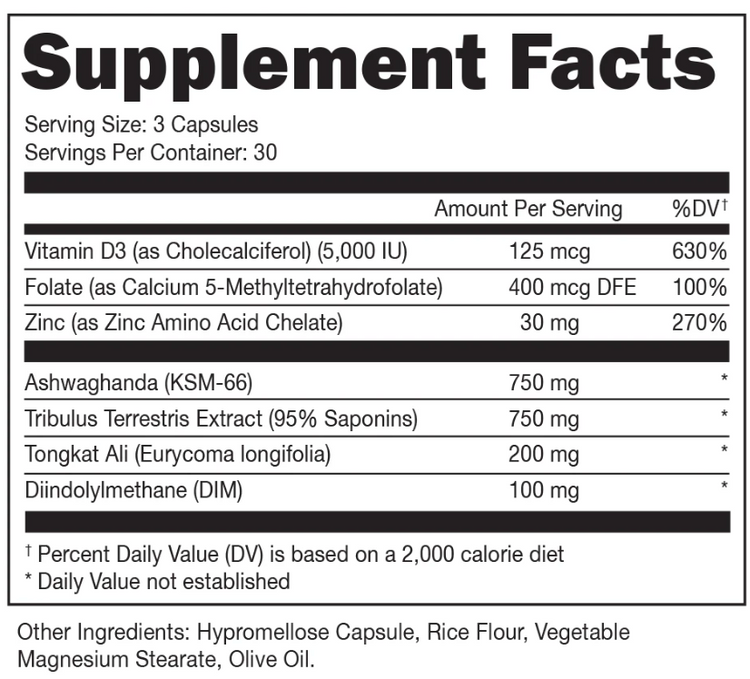 Comito Wellness Bucked Up Rut Booster supplement bottle for men&