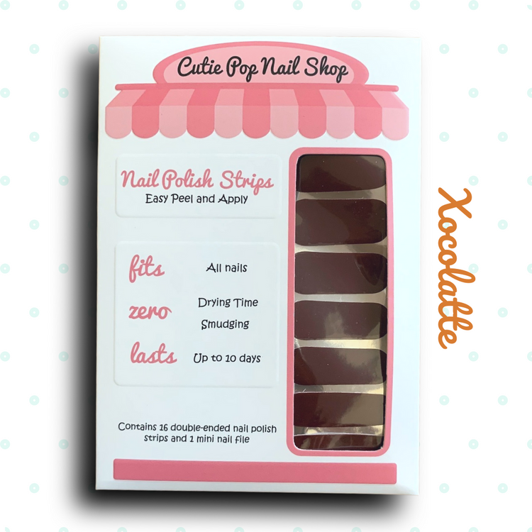 Golden Fall Bundle nail strips from Cutie Pop Nail Shop featuring warm autumn-inspired designs on sleek nail strips.