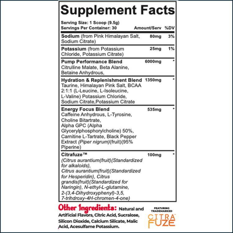 Repp Sports Raze pre-workout powder container with nutritional label, 30 servings, in a fitness setting, showing the product packaging.