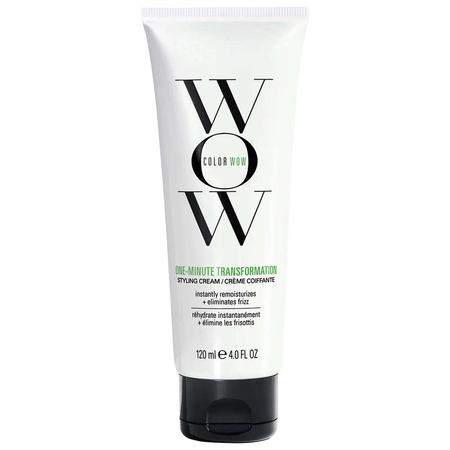 Beauty Care Bag anti-frizz styling cream for hair, showing smooth, shiny hair with a jar of the transformation hair mask.