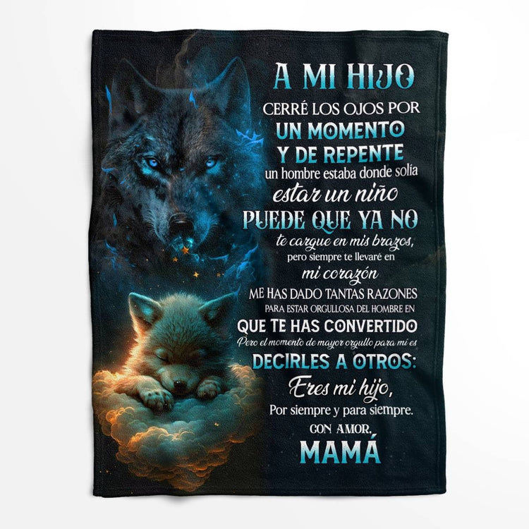 Soft Sherpa fleece baby blanket for son, cozy and warm, ideal gift from mom, 30x40 inches, TEELUVS.COM brand.