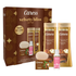 Caress Velvety Bliss Shea Butter and Brown Sugar gift set for women, featuring four luxurious skincare products in elegant packaging.