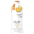 Olay Ultra Moisture Body Wash with Jojoba Oil in a 22oz bottle, featuring a clear liquid and label with blue accents.