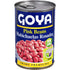 Canned pink beans (Habichuelas Rosadas) from Goya in a 15.5 oz can, displayed with opened can showing beans inside.