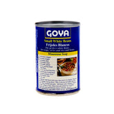 Canned small white beans (habichuelas blancas pequeñas) in a 15.5 oz can from Goya, displayed in a clear image.