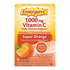 Emergen-C Vitamin C daily immune support supplement super orange flavor, 1000mg, 10 count in colorful packaging.