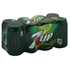 Seven Up Lemon Lime soda 8-pack cans, 12oz each, from La Comprita by Farmacias Savia, showing the colorful cans with lemon and lime images.