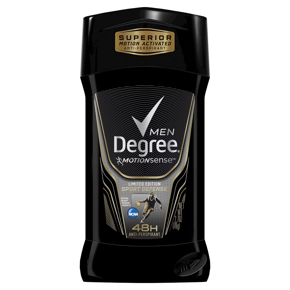 Degree Men Antiperspirant and Deodorant MotionSense Sport Defense spray in 2.7 oz, providing long-lasting freshness and odor protection.