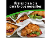 White square paper napkins by Scott, 100 sheets, ideal for dining or events, from Farmacias Savia.