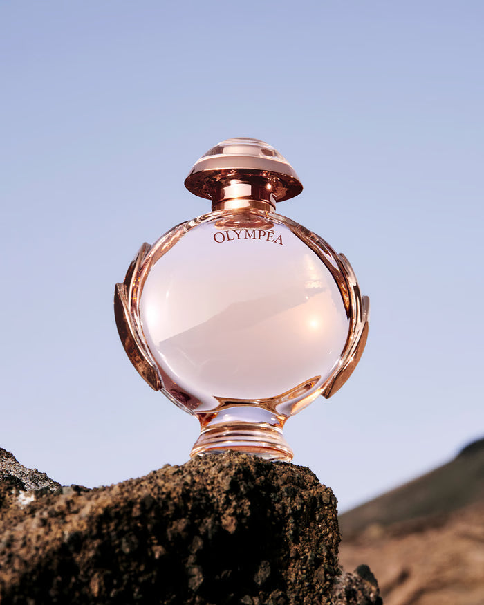 Paco Rabanne Olympea Eau de Parfum spray for women, 1.7 fl oz, with elegant bottle and floral fragrance design
