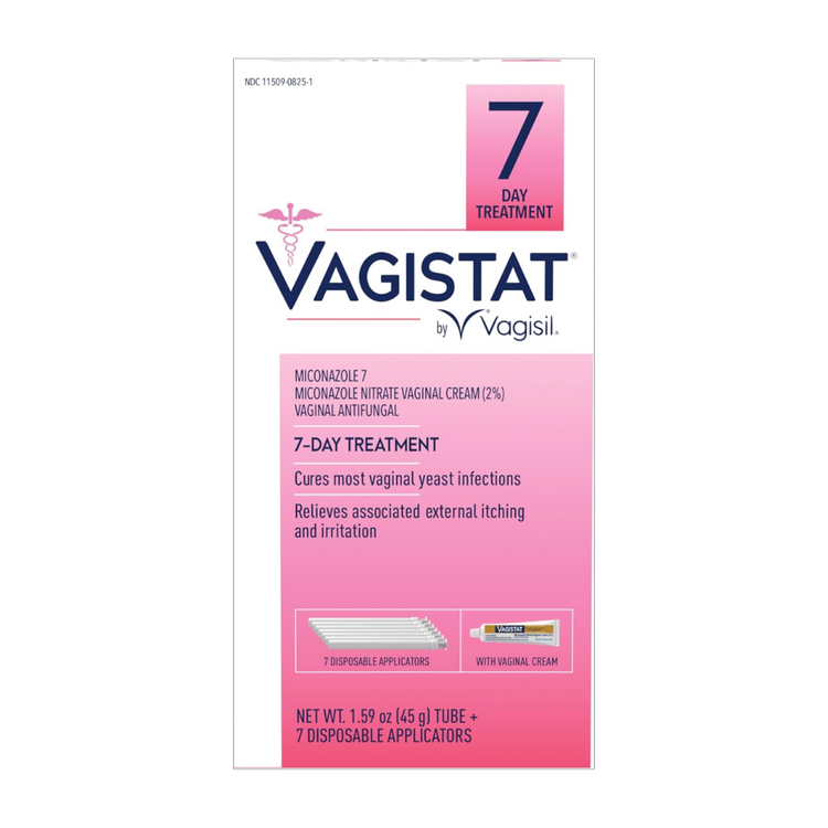 Box of Vagistat 7 Day Antifungal Treatment by Farmacias Savia, showing packaging and product details for vaginal health.