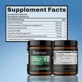 Upgraded Formulas® Total Longevity Upgrade supplement bottle with label, emphasizing health and wellness benefits.