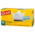 Glad Tall Kitchen Quick-Tie Trash Bags 13 Gallon in a pack of 15, featuring durable and easy-to-tie design for kitchen waste disposal.