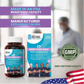 Latin Doctor VEIN CARE MAX 60CT supplement by Farmacias Savia, showing the product bottle with label and capsules inside.