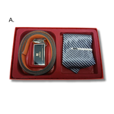 Gift set for men by Farmacias Savia, featuring grooming products and accessories in a stylish package.