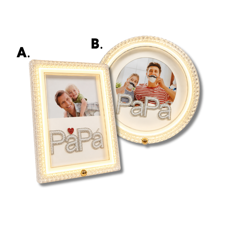 Gift set for dad with a light from Farmacias Savia, including a personalized Marco for papá, perfect for special occasions.