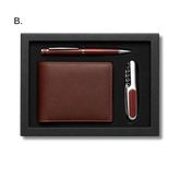 Set de regalo para hombre de Farmacias Savia, incluye productos de cuidado personal en una presentación elegante.