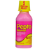 Farmacias Savia Pepto-Bismol Original Liquid 8oz bottle, pink liquid medicine for upset stomach and indigestion relief.