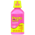 Pepto Bismol 5 Symptom Relief Liquid Cherry flavor in 12oz bottle, showing the pink liquid inside the packaging.