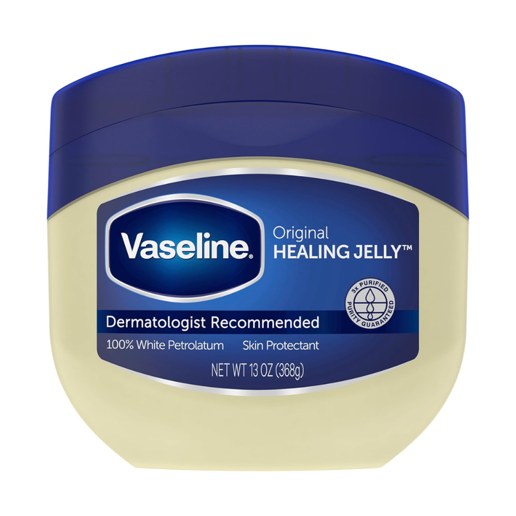 Farmacias Savia Vaseline Petroleum Jelly in 13 oz jar, versatile cream for skin moisture and protection.