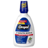 Farmacias Savia Orajel Mouth Sores Antiseptic Rinse in a 16oz bottle, soothing mint flavor, for oral sore relief.