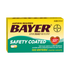 Box of Bayer Aspirin Regimen 325mg safety coated caplets, 100 count, with blister packaging and aspirin tablets inside.