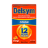Delsym 12 Hour Cough Relief Orange syrup bottle from Farmacias Savia, 3oz, with orange flavor label and dosing cap.