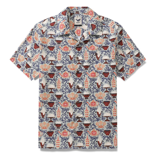 Hawaiian Shirt For Cookies and Semla Fika By Wipada Kulenkampff Shirt Camp Collar 100% Cotton