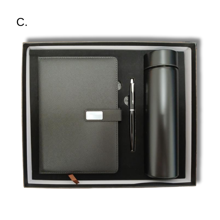Gift set for men from Farmacias Savia, featuring grooming products including a bottle, a tube, and a container arranged on a white background.
